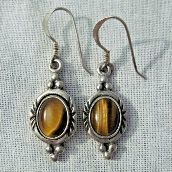 Jewelry - Sterling Silver Tiger Eye Earrings